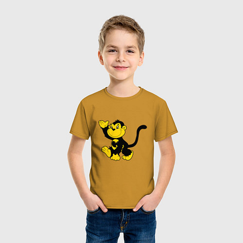 Детская футболка Wu-Tang Monkey / Горчичный – фото 3