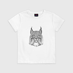 Футболка хлопковая детская LYNX, цвет: белый