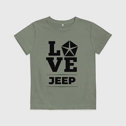 Футболка хлопковая детская Jeep Love Classic, цвет: авокадо