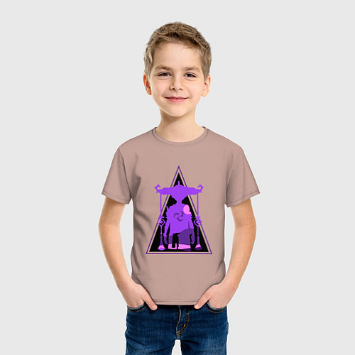 Детская футболка Геншин Импакт Скарамучча / Пыльно-розовый – фото 3