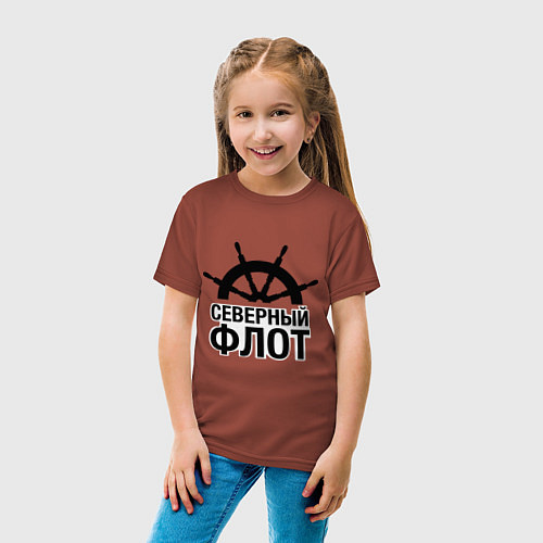 Детская футболка Северный флот / Кирпичный – фото 4