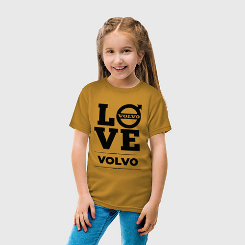Детская футболка Volvo Love Classic / Горчичный – фото 4