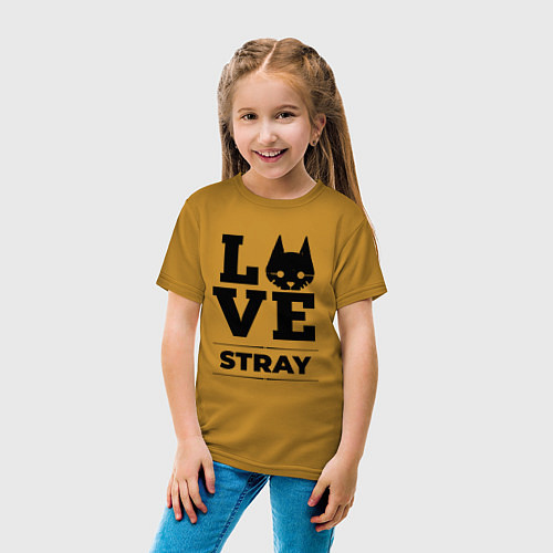 Детская футболка Stray Love Classic / Горчичный – фото 4