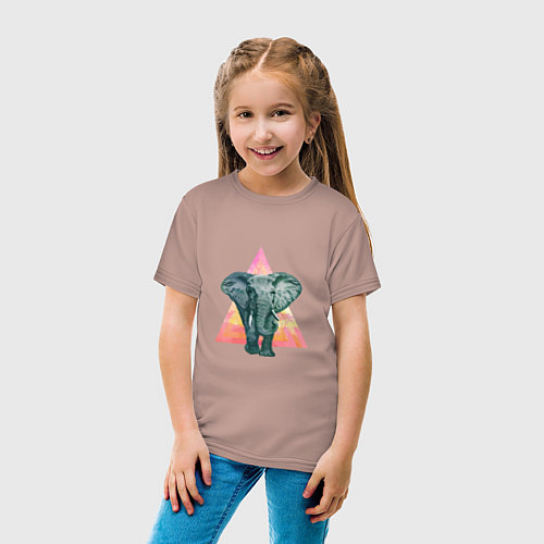 Детская футболка Elaphant Adventure / Пыльно-розовый – фото 4