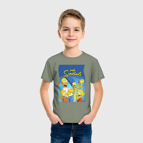 Детская футболка Семейка Симпсонов - Гомер, Мардж и их отпрыски / Авокадо – фото 3