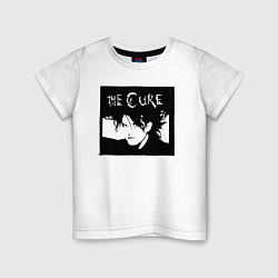 Футболка хлопковая детская The Cure Роберт Смит, цвет: белый