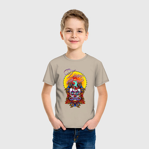 Детская футболка Драгоценный череп / Миндальный – фото 3