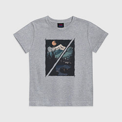 Футболка хлопковая детская Сибирские дороги, цвет: меланж