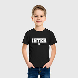 Футболка хлопковая детская Inter football club классика, цвет: черный — фото 2