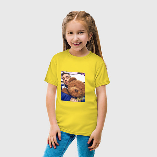 Детская футболка Егор Крид с мишкой / Желтый – фото 4