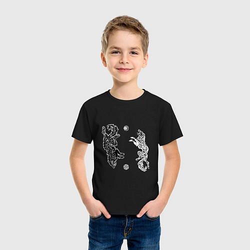 Детская футболка Охотники Хати и Сколль / Черный – фото 3