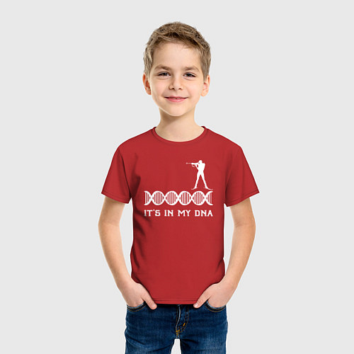 Детская футболка Биатлон в моем ДНК / Красный – фото 3