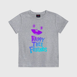 Футболка хлопковая детская Happy Three Friends - NEON, цвет: меланж