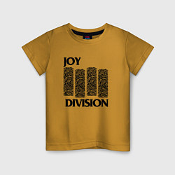 Футболка хлопковая детская Joy Division - rock, цвет: горчичный