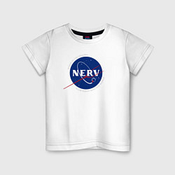 Футболка хлопковая детская NASA NERV, цвет: белый