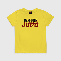 Футболка хлопковая детская Make Mine JUDO, цвет: желтый