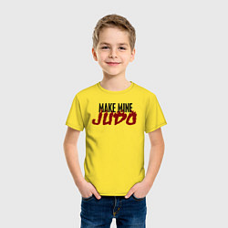Футболка хлопковая детская Make Mine JUDO, цвет: желтый — фото 2