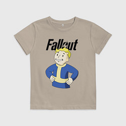 Футболка хлопковая детская Fallout blondie boy, цвет: миндальный