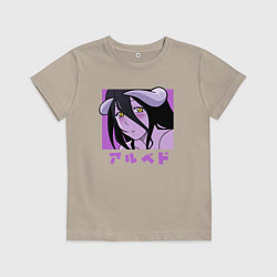 Футболка хлопковая детская Милая Альбедо, цвет: миндальный