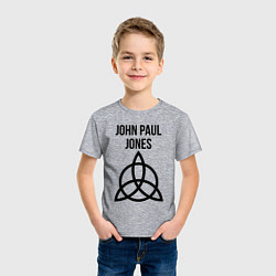 Футболка хлопковая детская John Paul Jones - Led Zeppelin - legend, цвет: меланж — фото 2