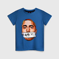Футболка хлопковая детская My name is - Eminem, цвет: синий
