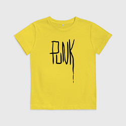 Футболка хлопковая детская Punk, цвет: желтый