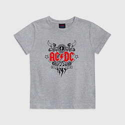 Футболка хлопковая детская ACDC Black Ice с молниями, цвет: меланж