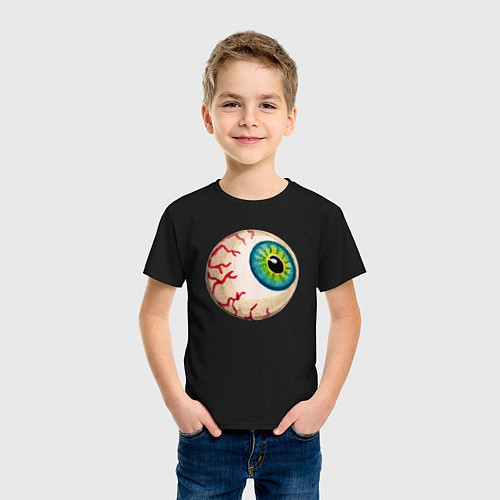 Детская футболка Глаз зомби / Черный – фото 3