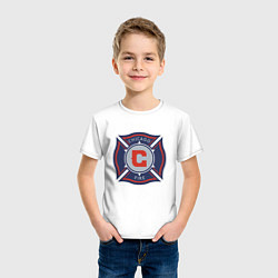 Футболка хлопковая детская Чикаго Файер, цвет: белый — фото 2