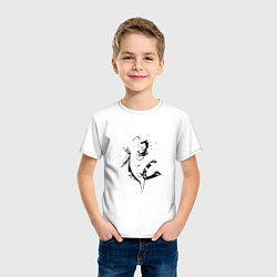 Футболка хлопковая детская Хада Джин, цвет: белый — фото 2