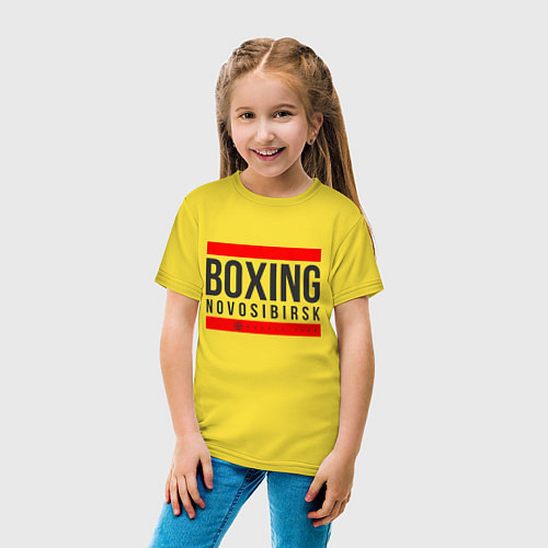 Детская футболка Novosibirsk boxing team / Желтый – фото 4