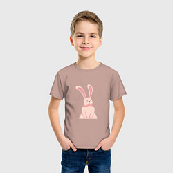 Футболка хлопковая детская Pink Bunny, цвет: пыльно-розовый — фото 2