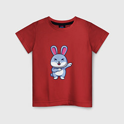 Футболка хлопковая детская Bunny Dab, цвет: красный