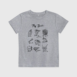 Футболка хлопковая детская My best accessories: bicycle theme, цвет: меланж