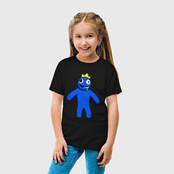 Футболка хлопковая детская Синий из Роблокс, цвет: черный — фото 2