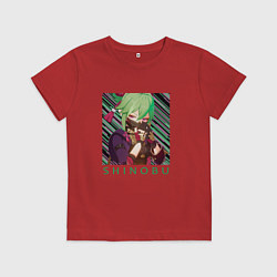 Футболка хлопковая детская Куки Надёжная помощница главаря банды Аратаки, цвет: красный