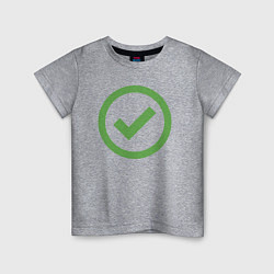 Детская футболка Approved - зелёная галка