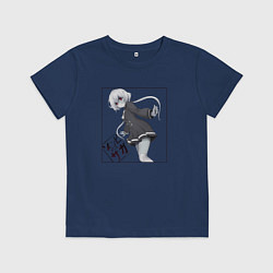Футболка хлопковая детская Красотка Дзюнко Конно - Зомбилэнд Сага Месть, цвет: тёмно-синий