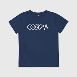 Футболка хлопковая детская Люблю свою Audi, цвет: тёмно-синий