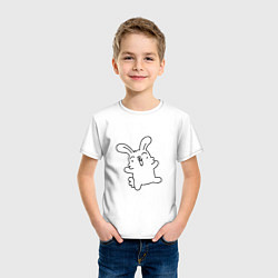 Футболка хлопковая детская Happy Bunny, цвет: белый — фото 2