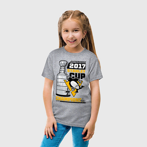 Детская футболка Питтсбург Пингвинз НХЛ / Меланж – фото 4