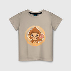 Детская футболка Забавная обезьянка машет рукой