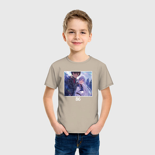 Детская футболка Синъэй и Владилена - 86 / Миндальный – фото 3