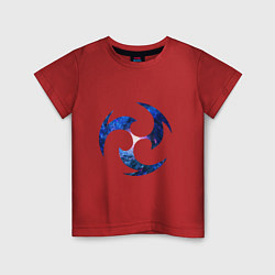 Футболка хлопковая детская Космический электро, цвет: красный