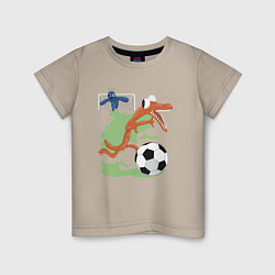 Футболка хлопковая детская Орандж, цвет: миндальный