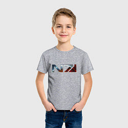 Футболка хлопковая детская Mass Effect N7 -Shooter, цвет: меланж — фото 2