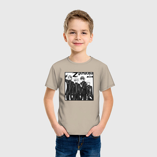 Детская футболка Семёрка идолов art / Миндальный – фото 3