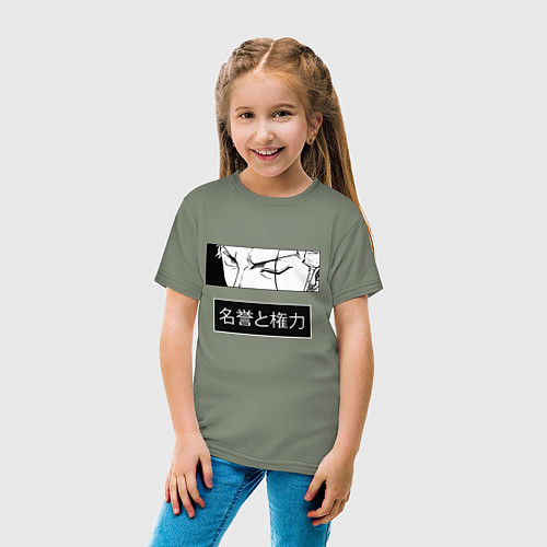 Детская футболка Взгляд Зоро - Вон пис / Авокадо – фото 4