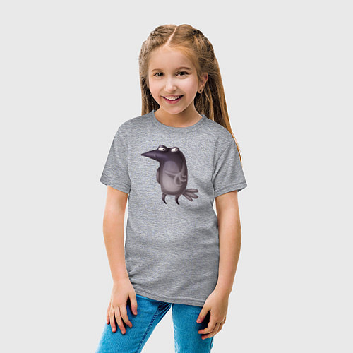 Детская футболка Черная ворона / Меланж – фото 4