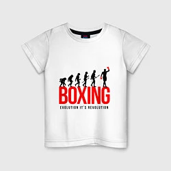 Футболка хлопковая детская Boxing evolution, цвет: белый